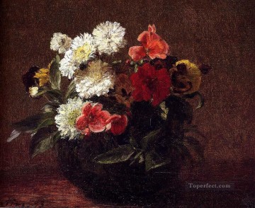 Flores en una vasija de barro Henri Fantin Latour Pinturas al óleo